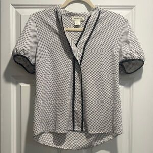 Monteau Black and White Polka Dot Blouse